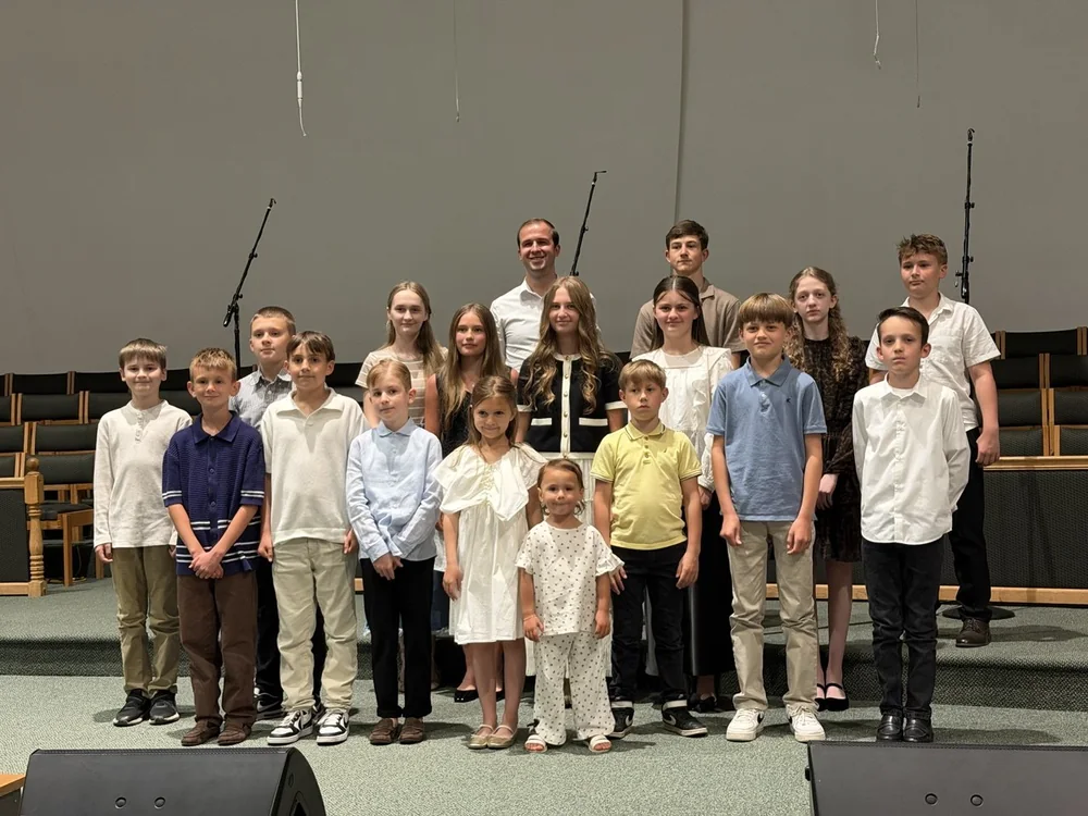 Academy students after a recital in church